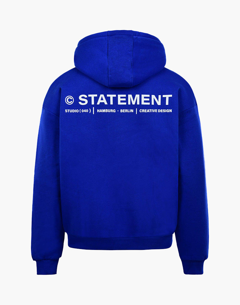 INITIAL ZIP-HOODIE (ROYAL BLUE) STATEMENT