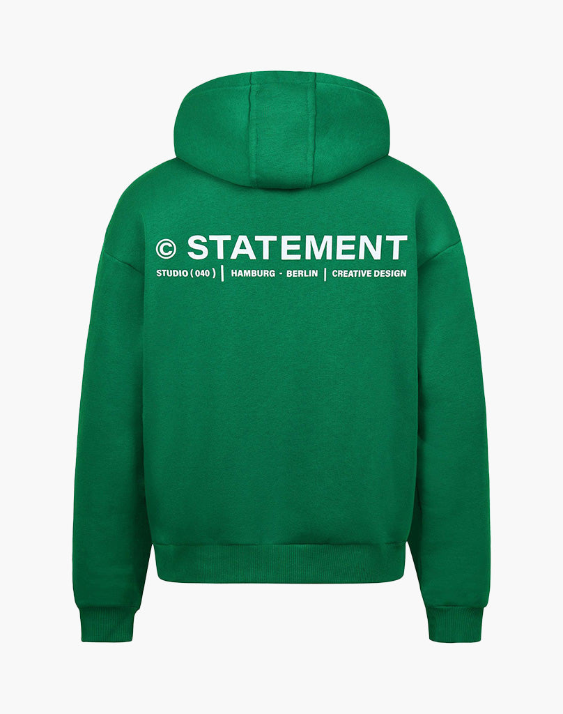 INITIAL ZIP-HOODIE (WOOD GREEN) STATEMENT