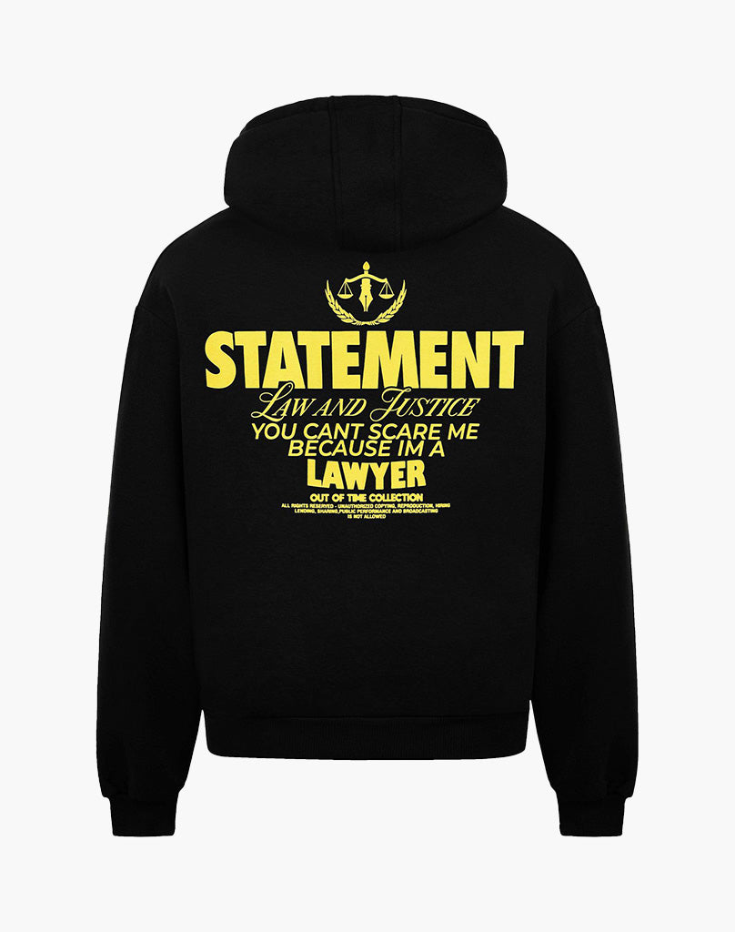 JUSTICE HOODIE (BLACK) STATEMENT