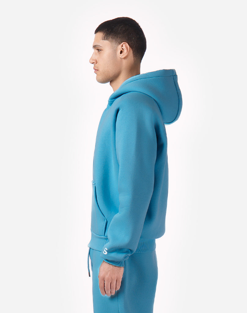 BASIC HOODIE (AQUA BLUE) STATEMENT