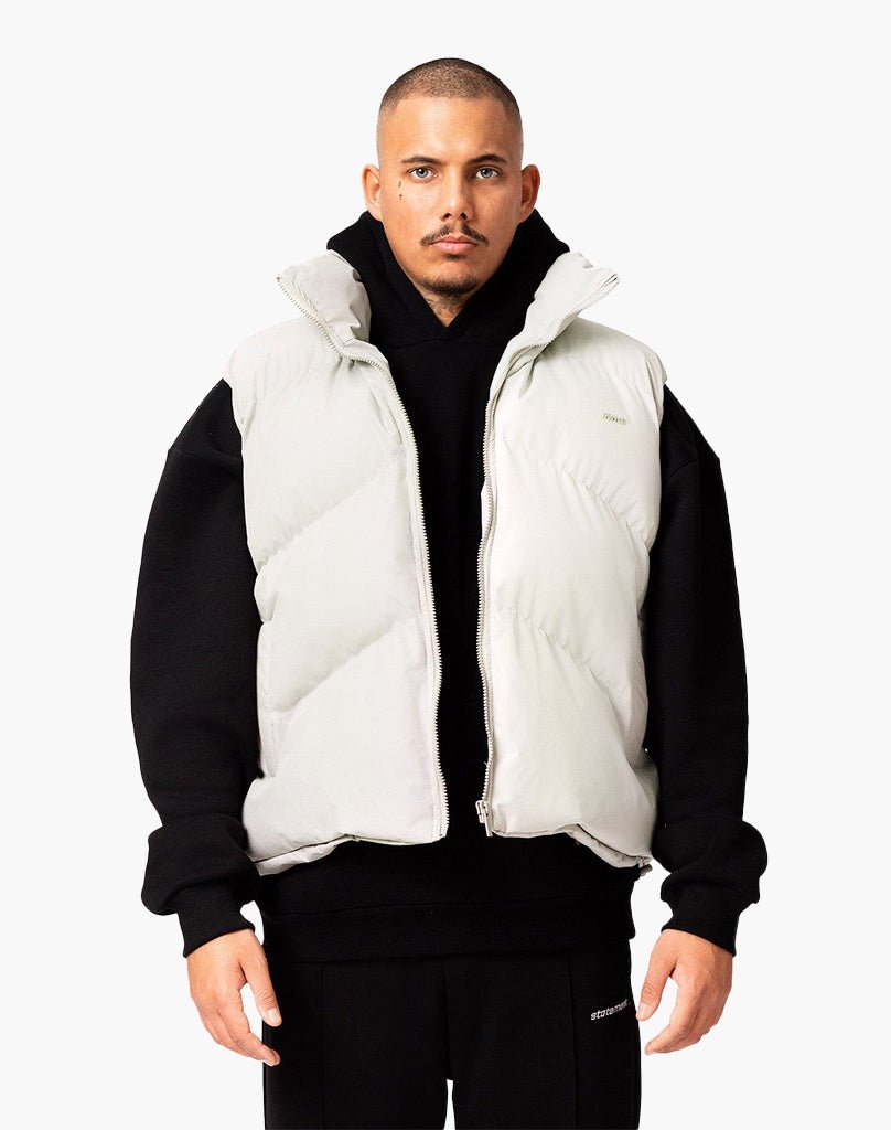 STMT PUFFER VEST (CREAM WHITE) Jackets STATEMENT
