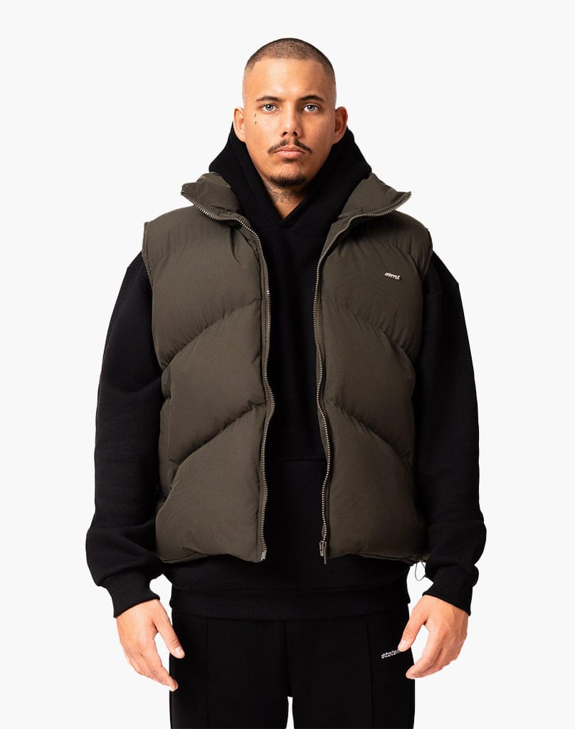 STMT PUFFER VEST (KHAKI) Jackets STATEMENT
