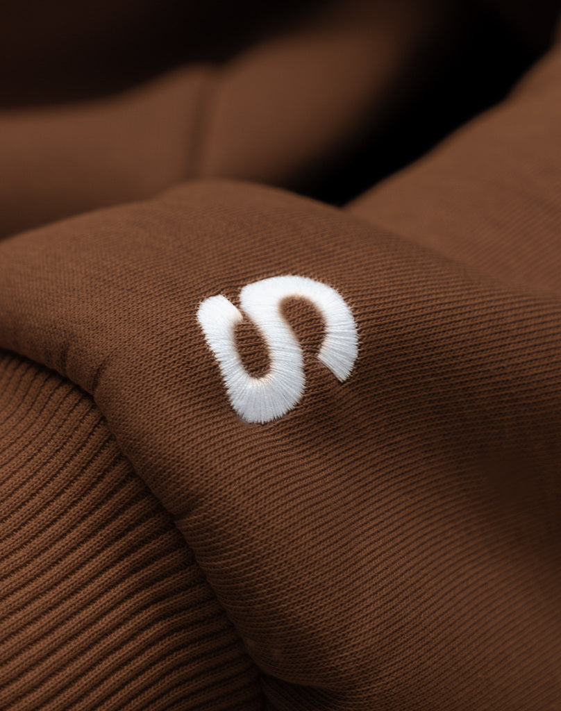 BASIC ZIP-HOODIE (COFFEE BROWN) STATEMENT