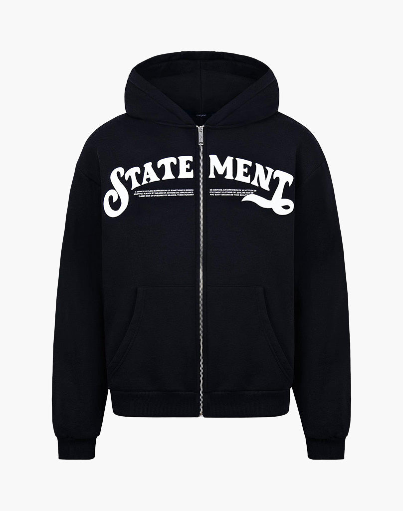 STATEMENT ZIP-HOODIE (BLACK) STATEMENT