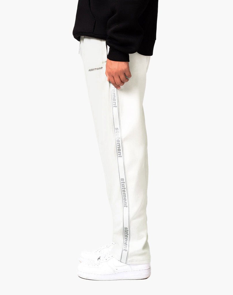 STRIPE WIDE TRACKPANTS (CREAM WHITE) Pants STATEMENT