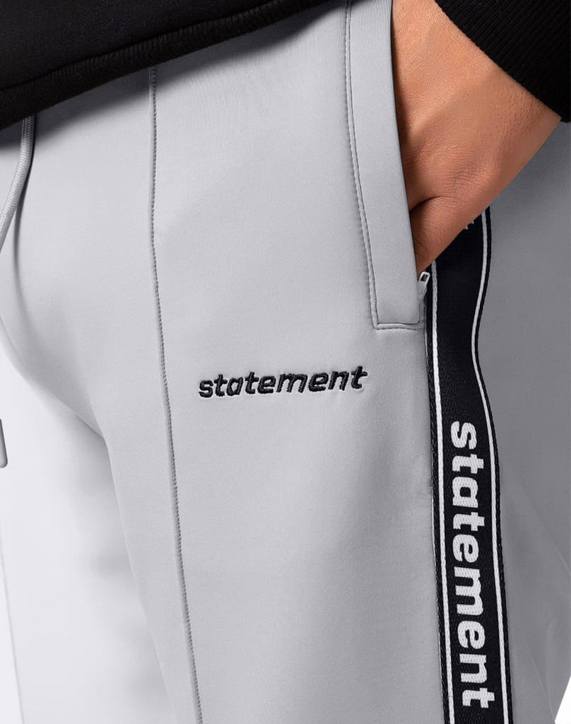 STRIPE WIDE TRACKPANTS (GREY) Pants STATEMENT