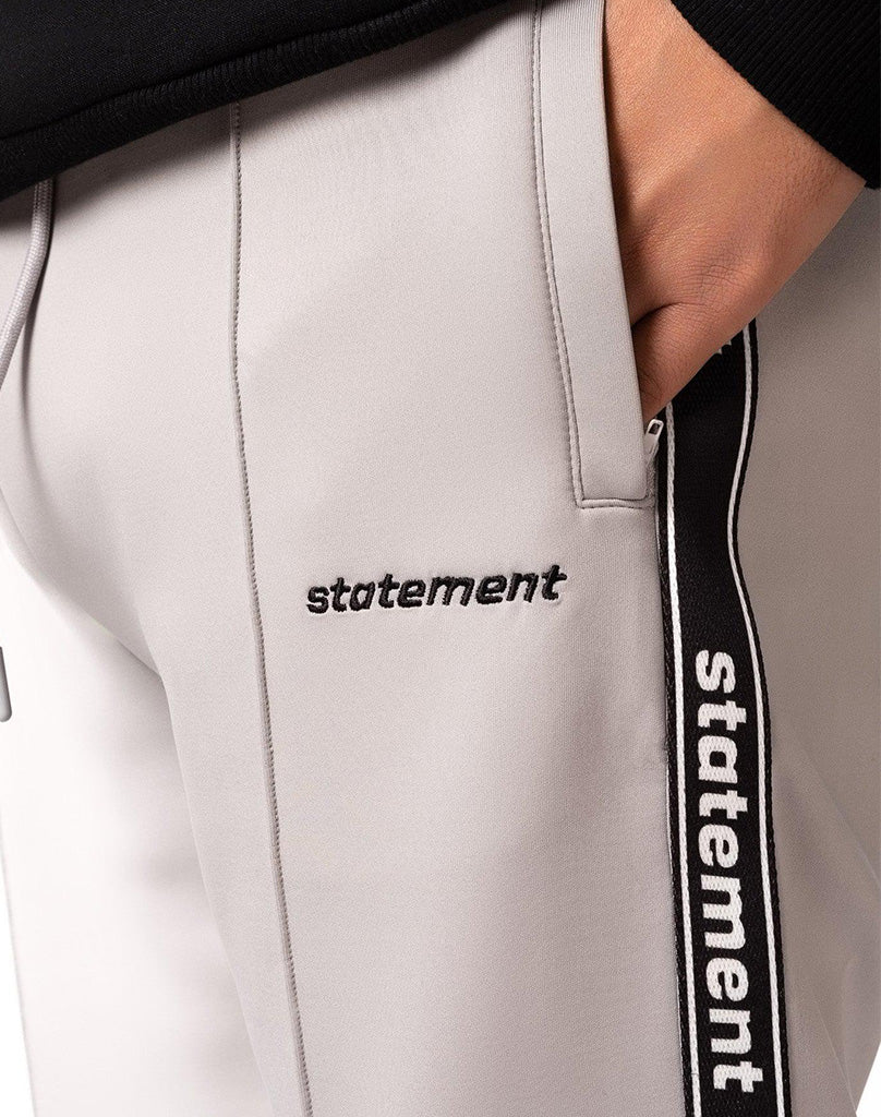 STRIPE WIDE TRACKPANTS (GREY) STATEMENT