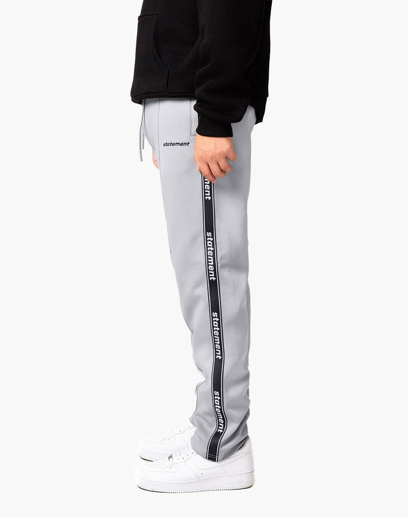 STRIPE WIDE TRACKPANTS (GREY) Pants STATEMENT