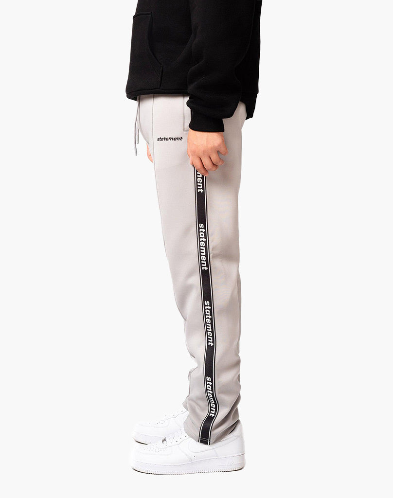 STRIPE WIDE TRACKPANTS (GREY) STATEMENT