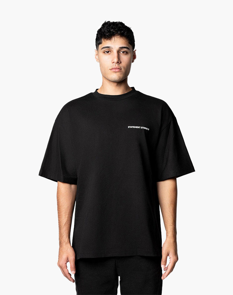 WAVE TEE (BLACK) STATEMENT