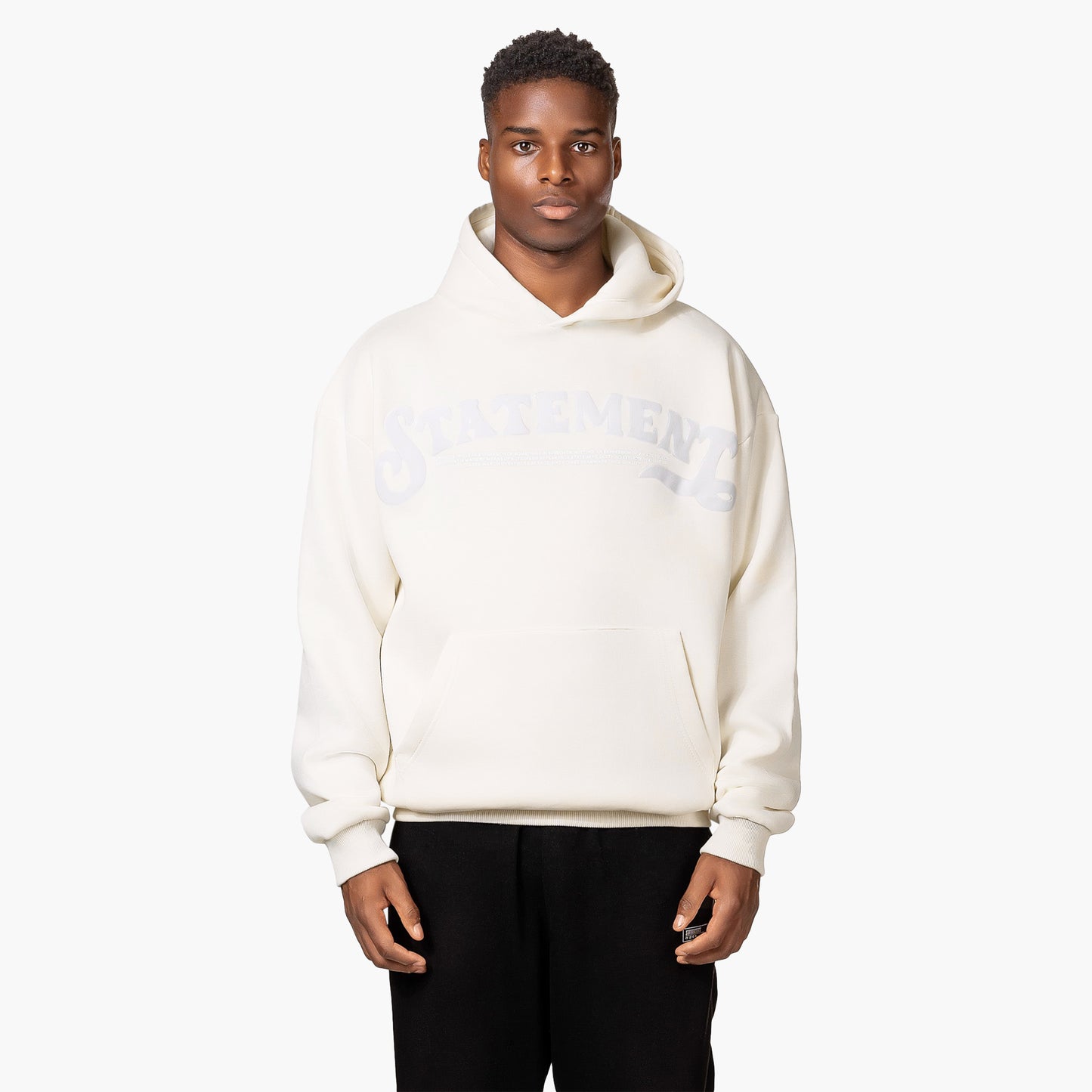 STATEMENT HOODIE CREAM WHITE