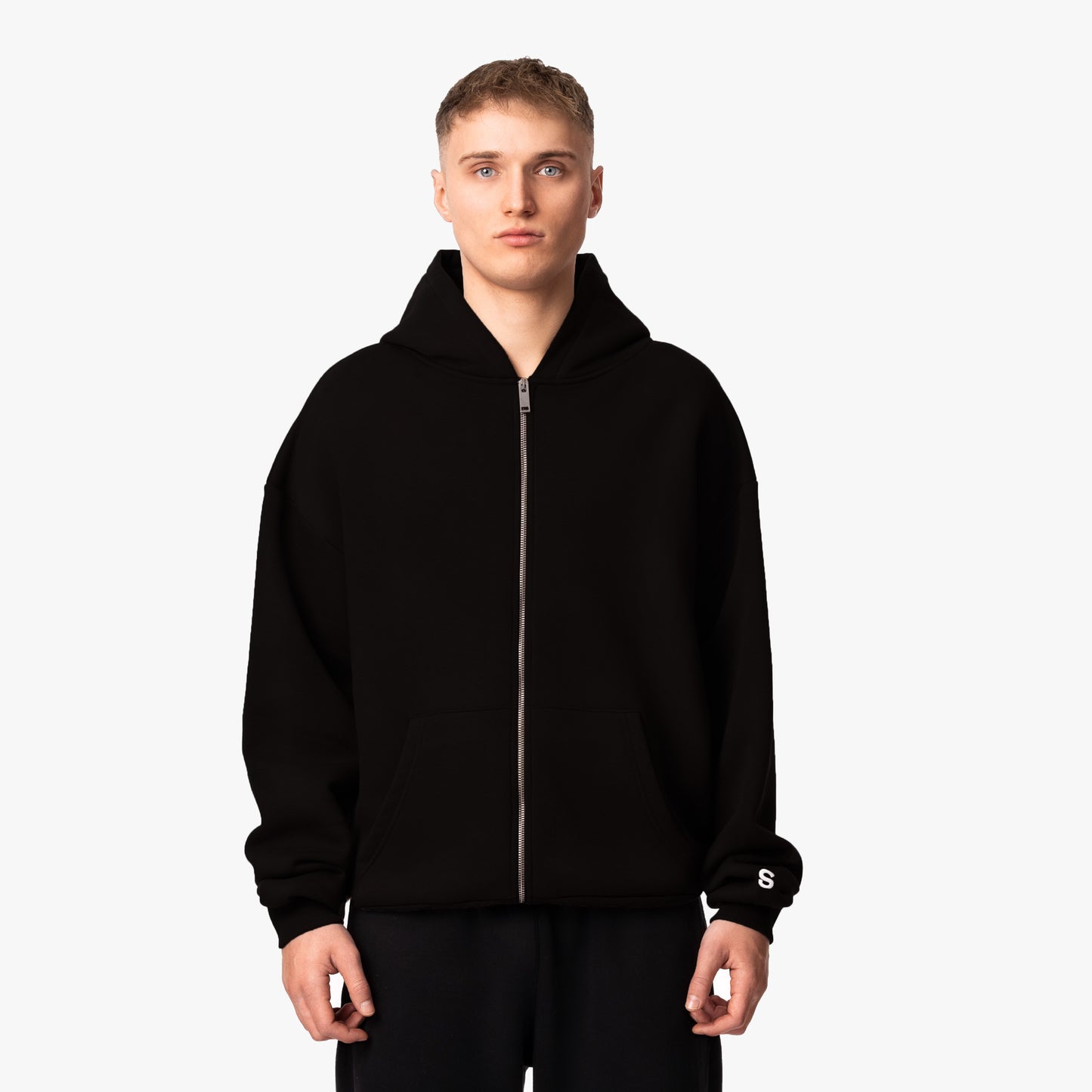 BASIC ZIP-HOODIE BLACK