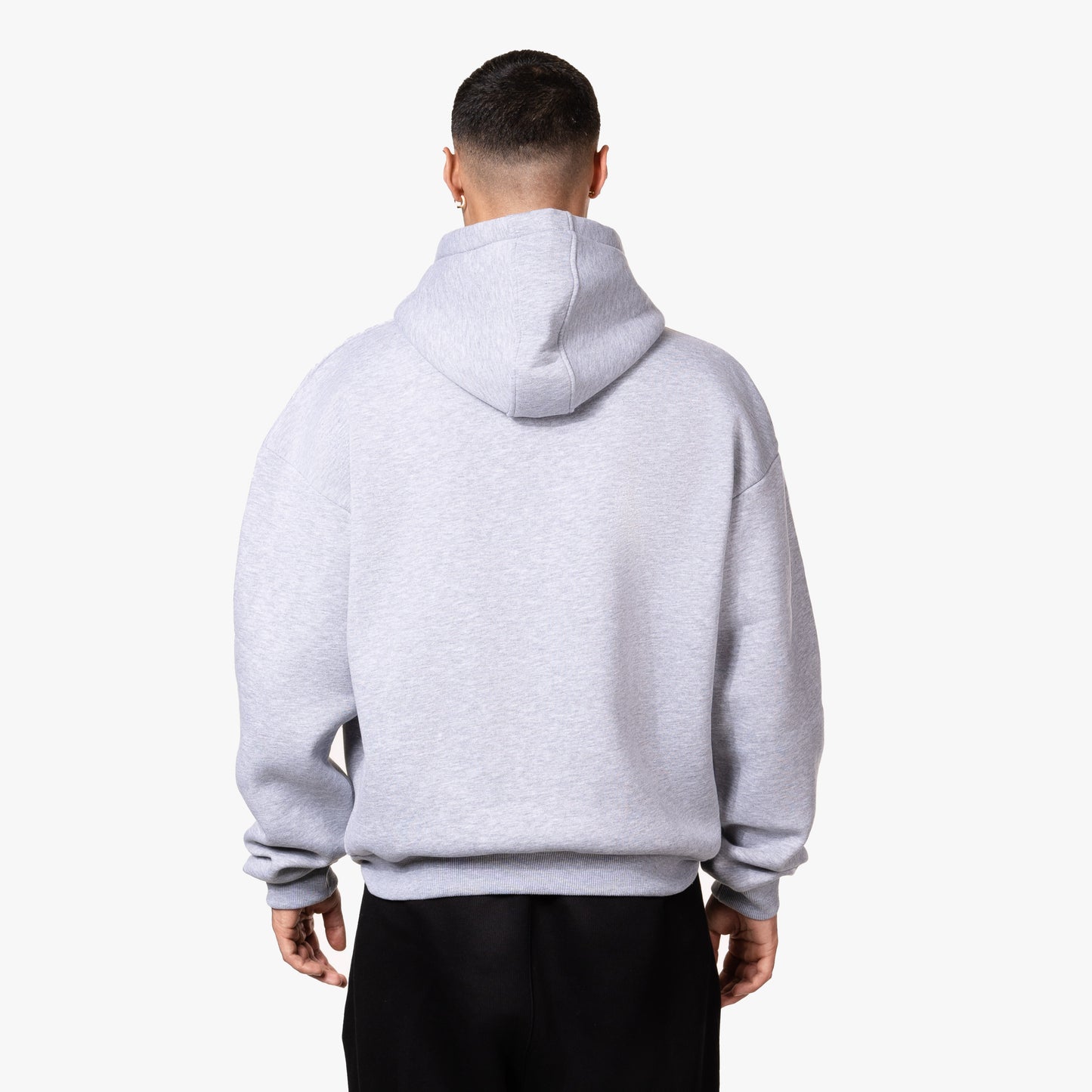 BASIC ZIP-HOODIE GREY MELANGE