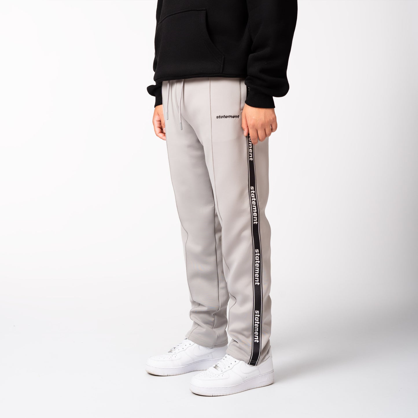 STRIPE WIDE TRACKPANTS GREY