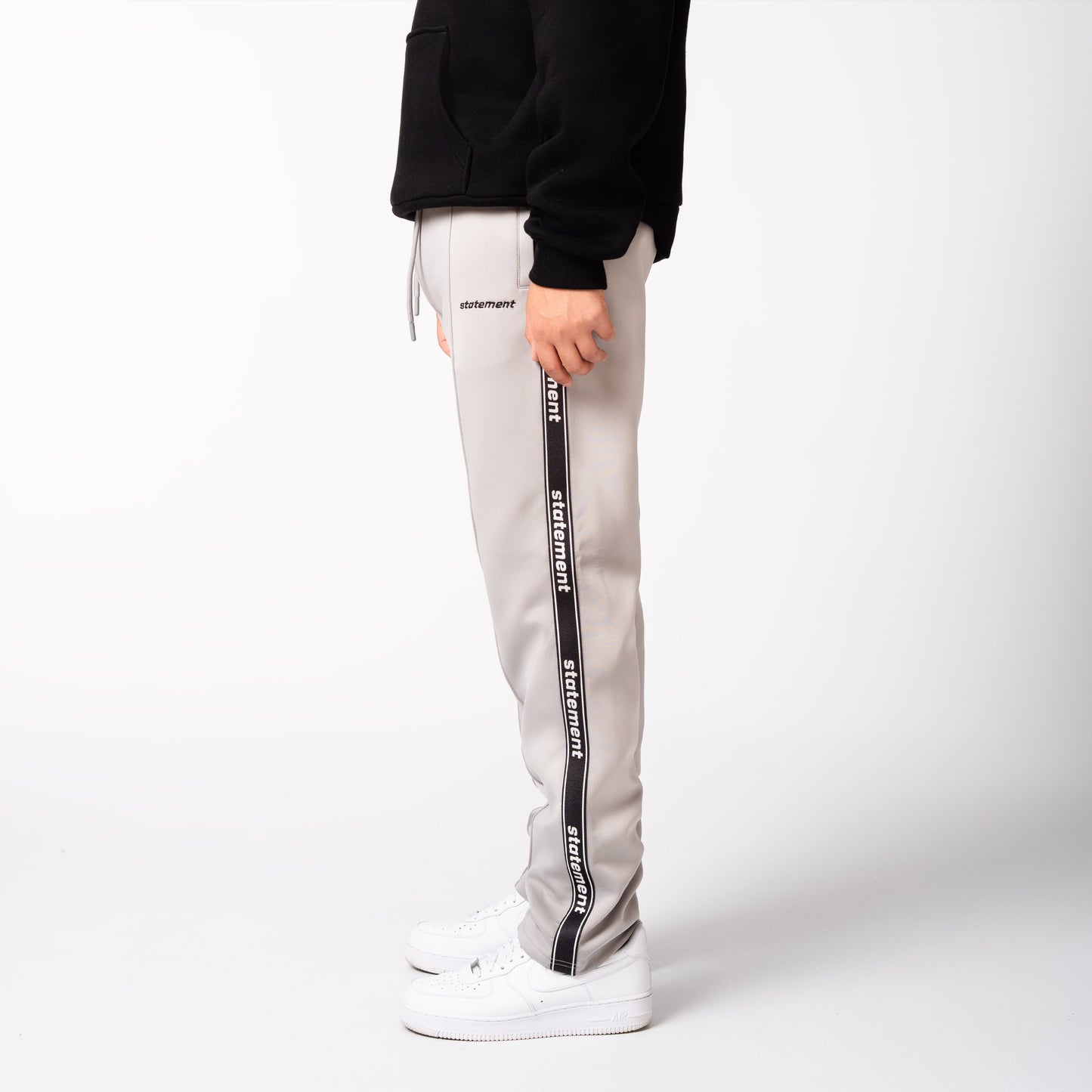 STRIPE WIDE TRACKPANTS GREY