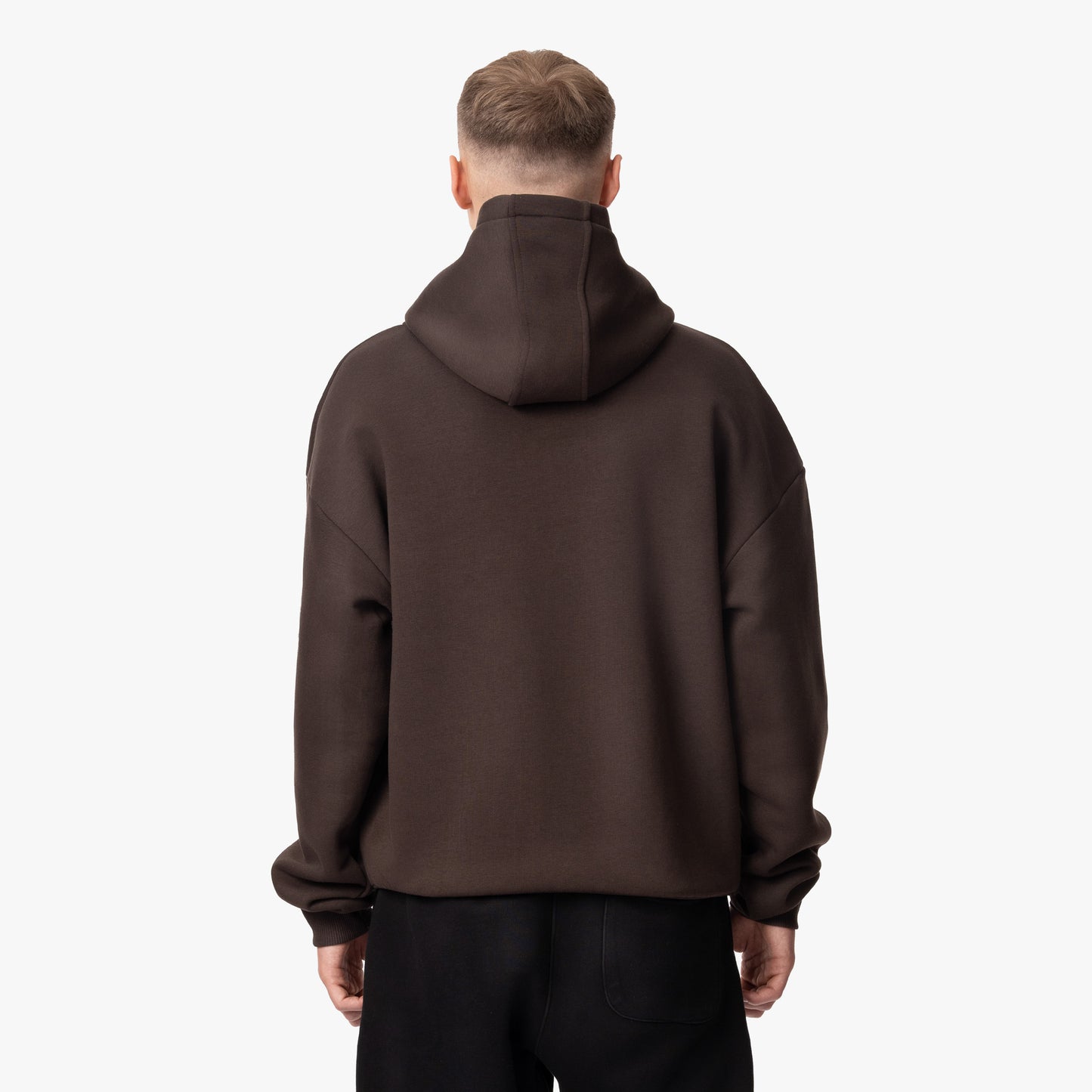 BASIC ZIP-HOODIE BROWN