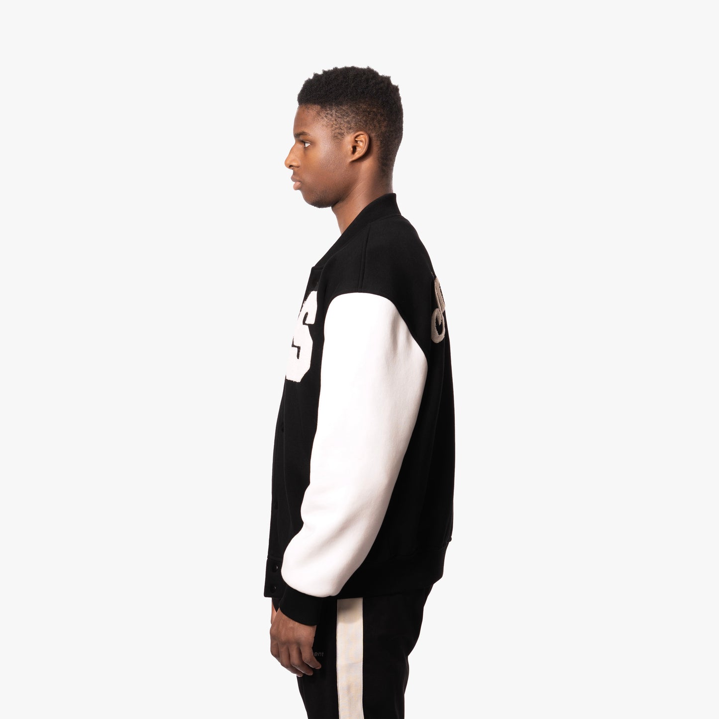 S BADGE VARSITY JACKET