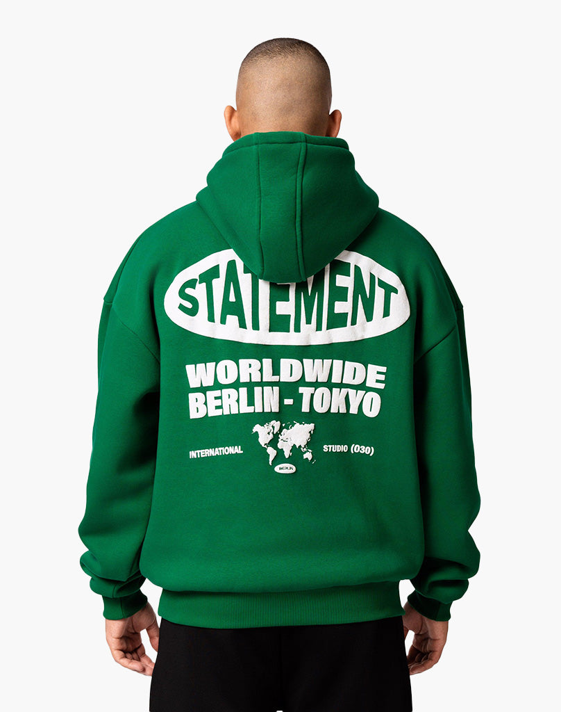 WORLDWIDE HOODIE WOOD GREEN