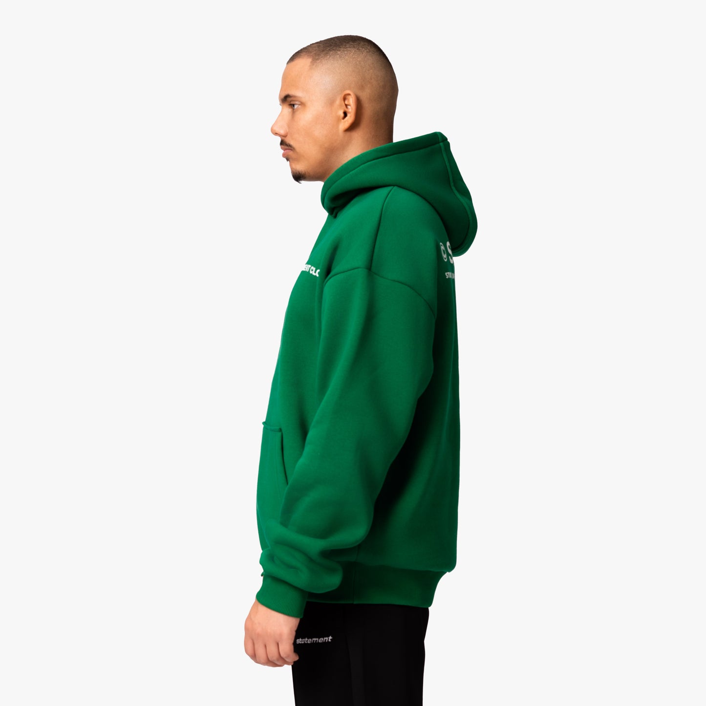 INITIAL HOODIE WOOD GREEN