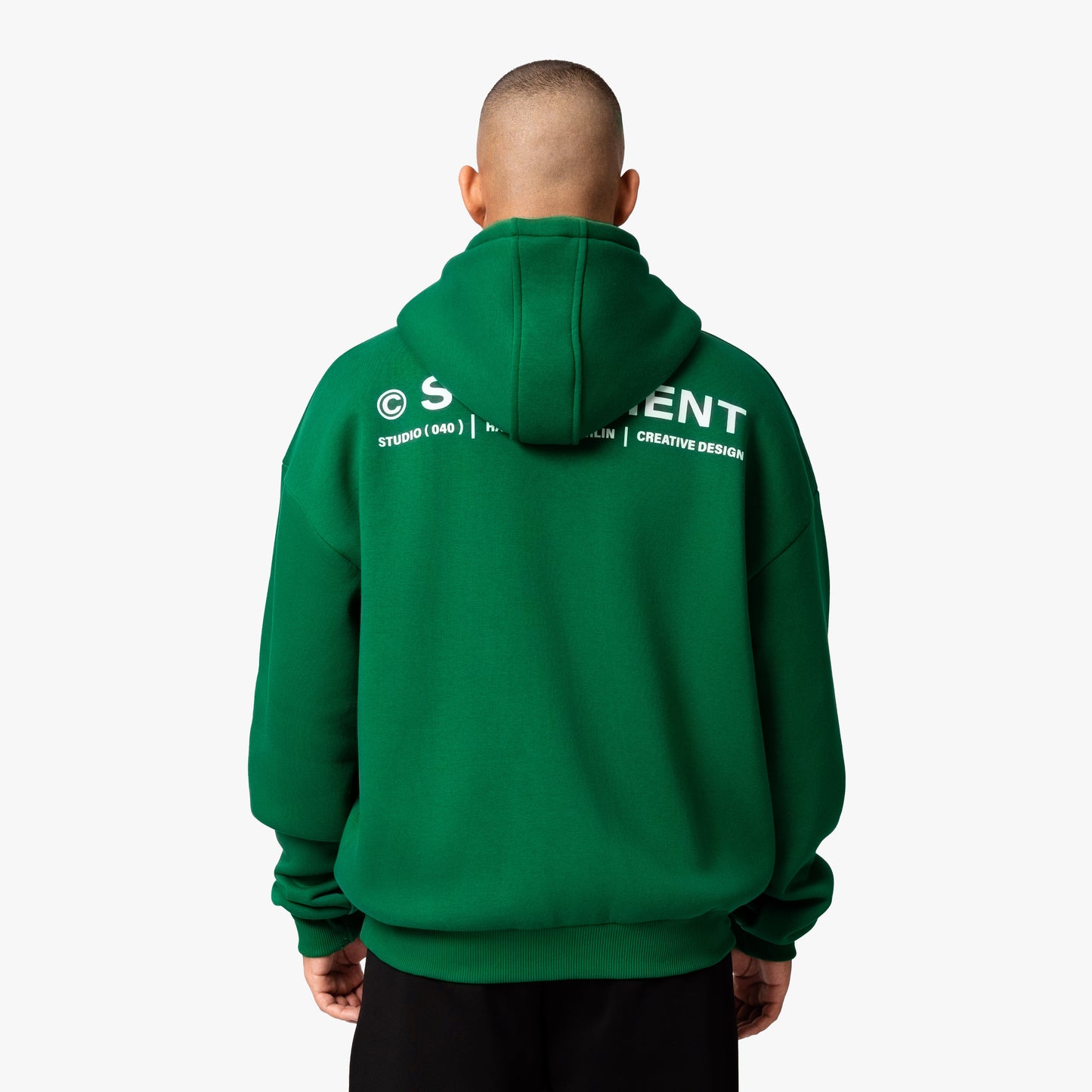 INITIAL HOODIE WOOD GREEN