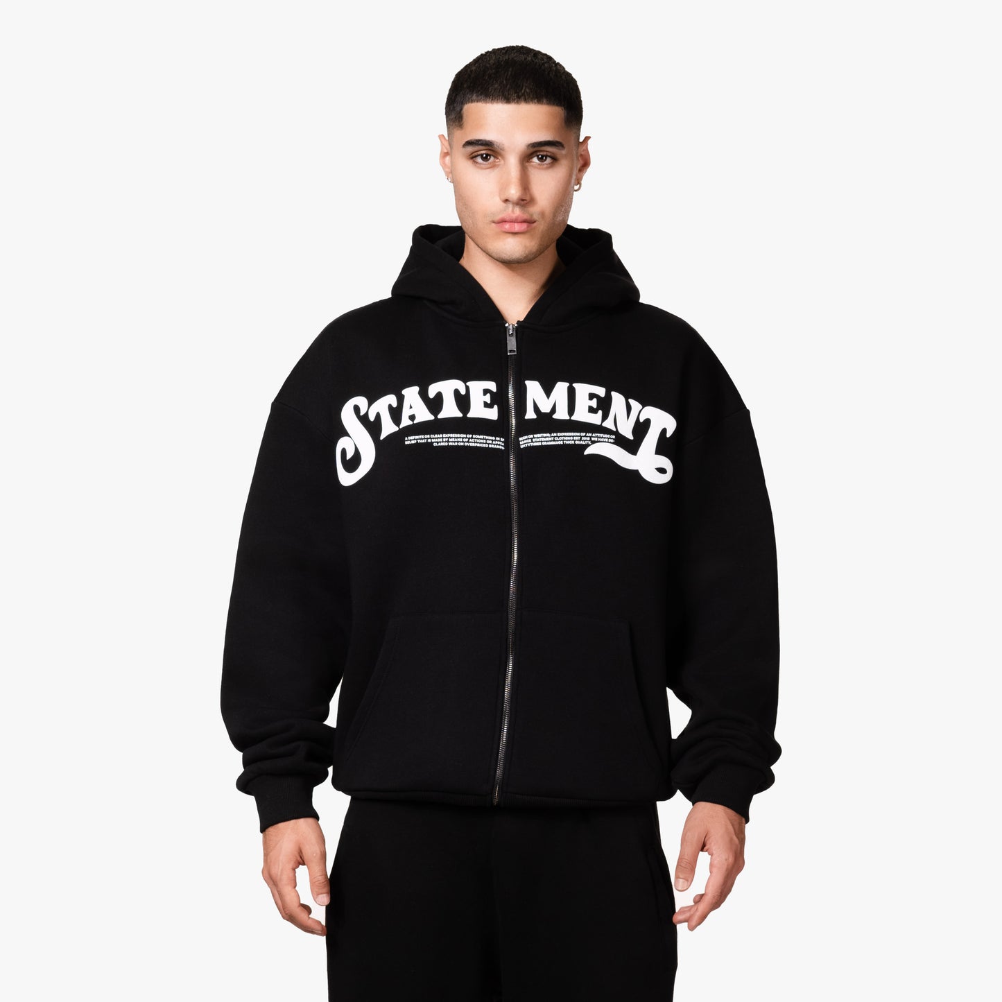 STATEMENT ZIP-HOODIE BLACK