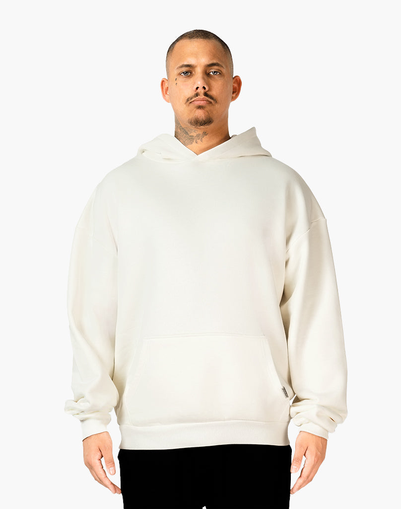 HEAVY BASIC HOODIE (CREAM WHITE)