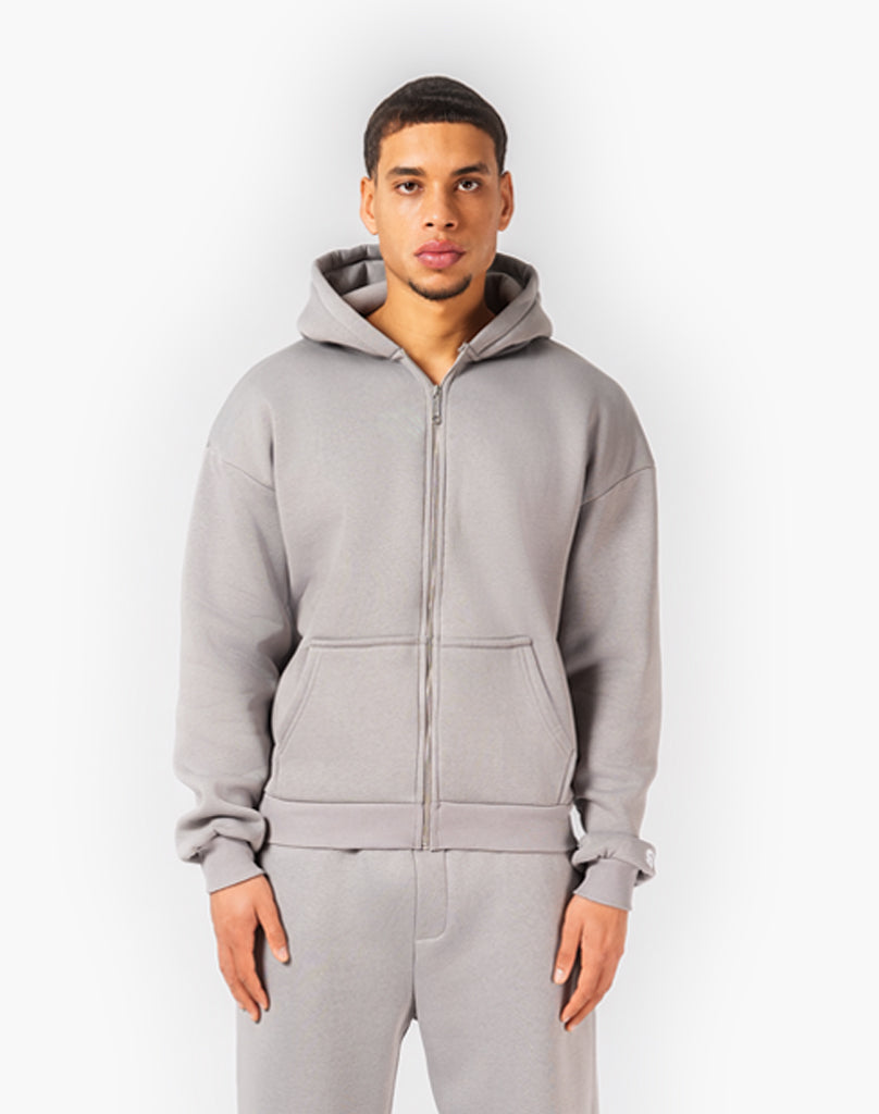 BASIC ZIPPER + OPEN LEG JOGGER (GREY) Statement Clo