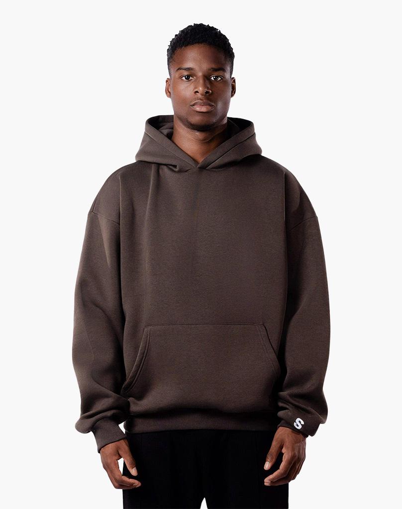 BASIC HOODIE - BROWN