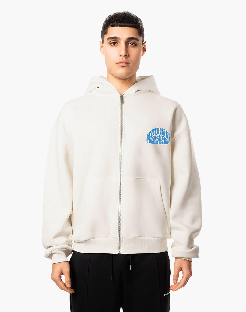 040 STUDIO ZIP-HOODIE CREAM WHITE