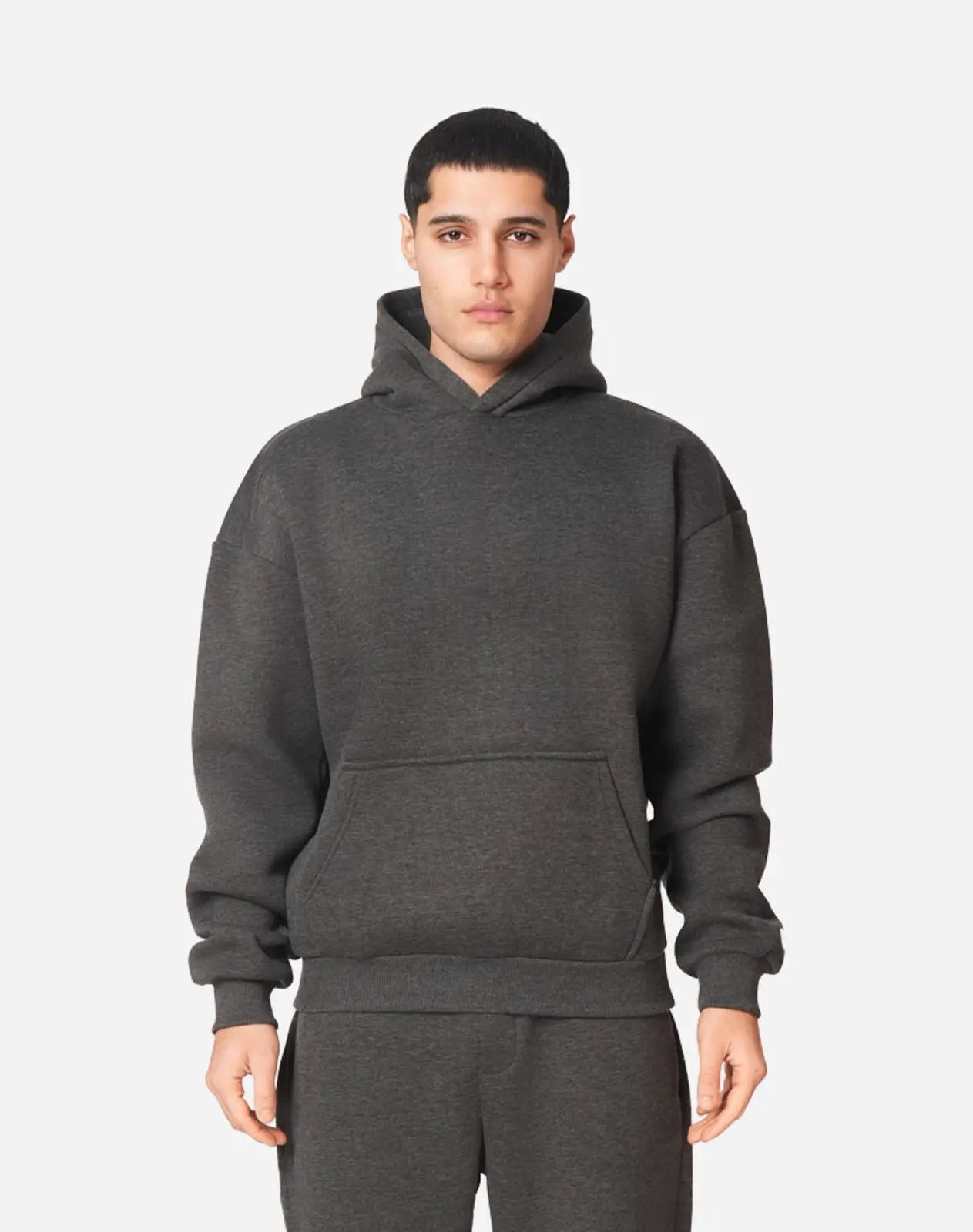 BASIC HOODIE (DARK GREY MELANGE)