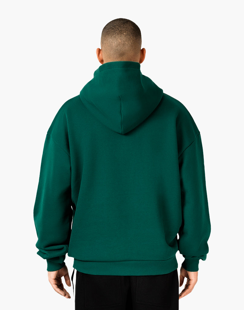 HEAVY BASIC ZIP-HOODIE (GREEN)