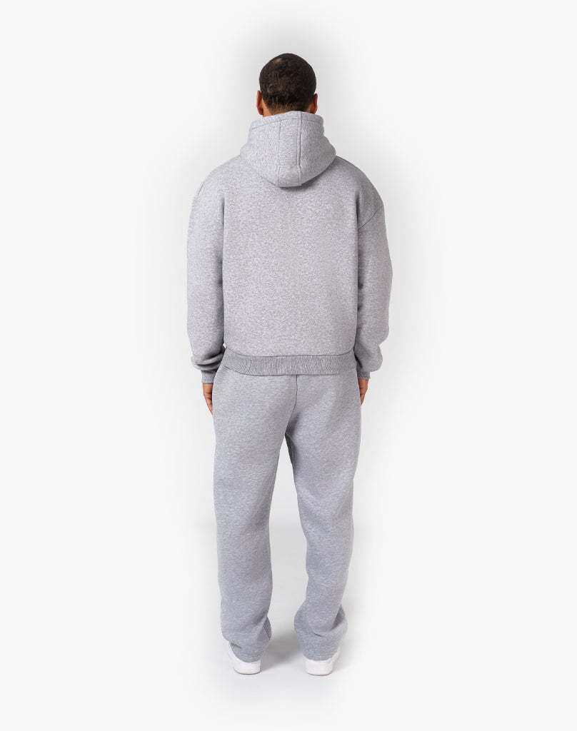 TRACKSUIT SET ZIP-HOODIE (GREY MELANGE) Statement Clo
