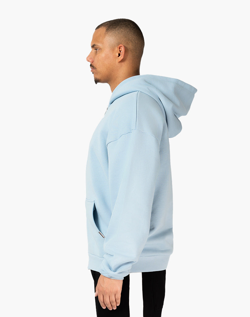 HEAVY BASIC ZIP-HOODIE (BABY BLUE)