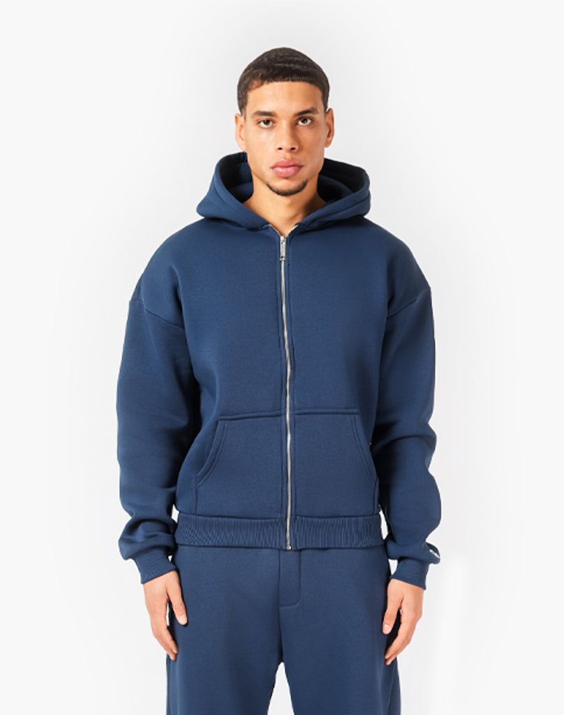 BASIC ZIP-HOODIE (DARK BLUE)