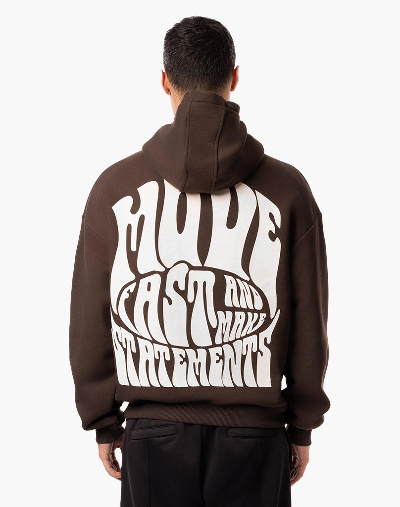 040 STUDIO ZIP-HOODIE BROWN