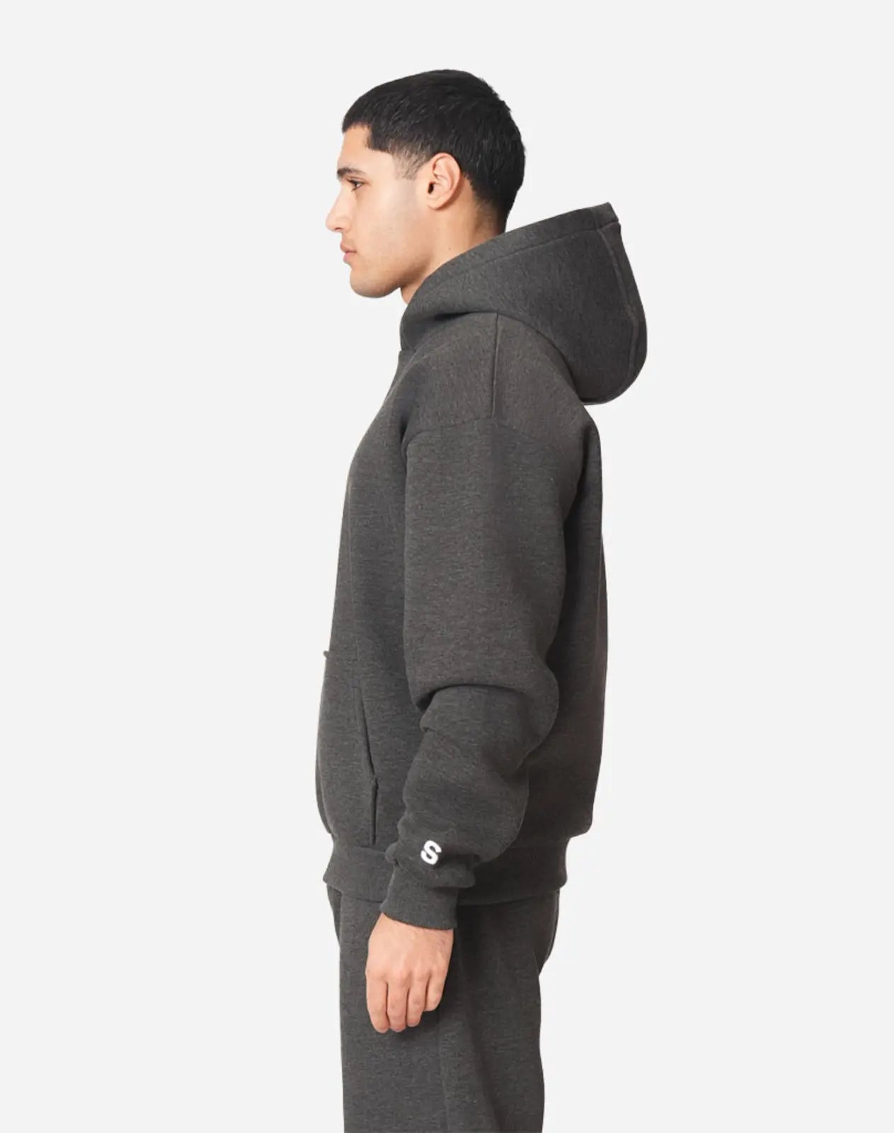 BASIC HOODIE (DARK GRAY MELANGE)