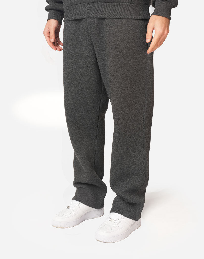 BASIC OPEN LEG JOGGER (DARK GREY MELANGE)