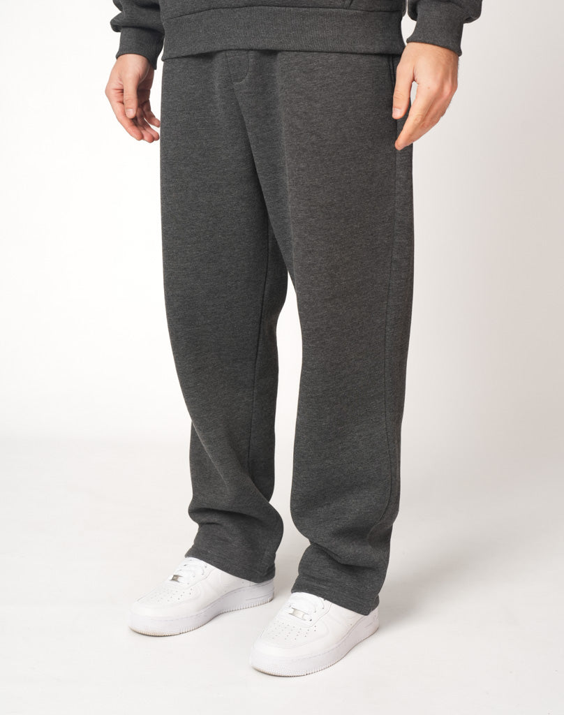 BASIC OPEN LEG JOGGER (DARK GREY MELANGE)