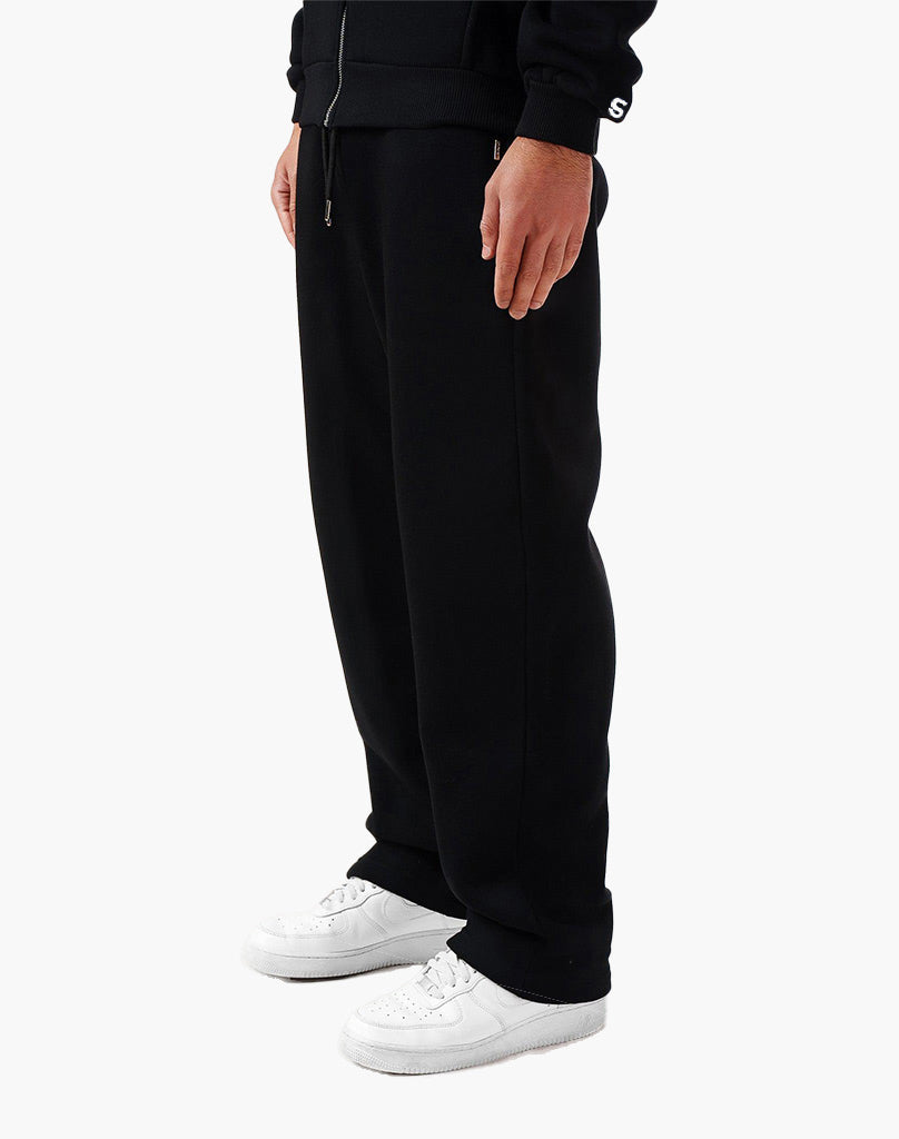 BASIC OPEN LEG JOGGER (BLACK)