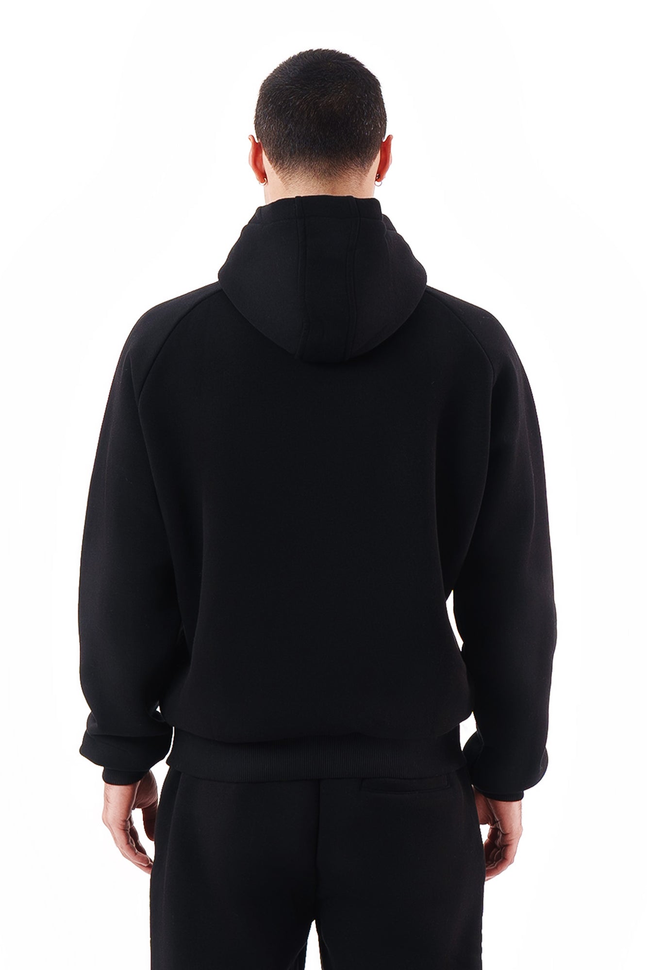 RAGLAN ZIP-HOODIE (BLACK)