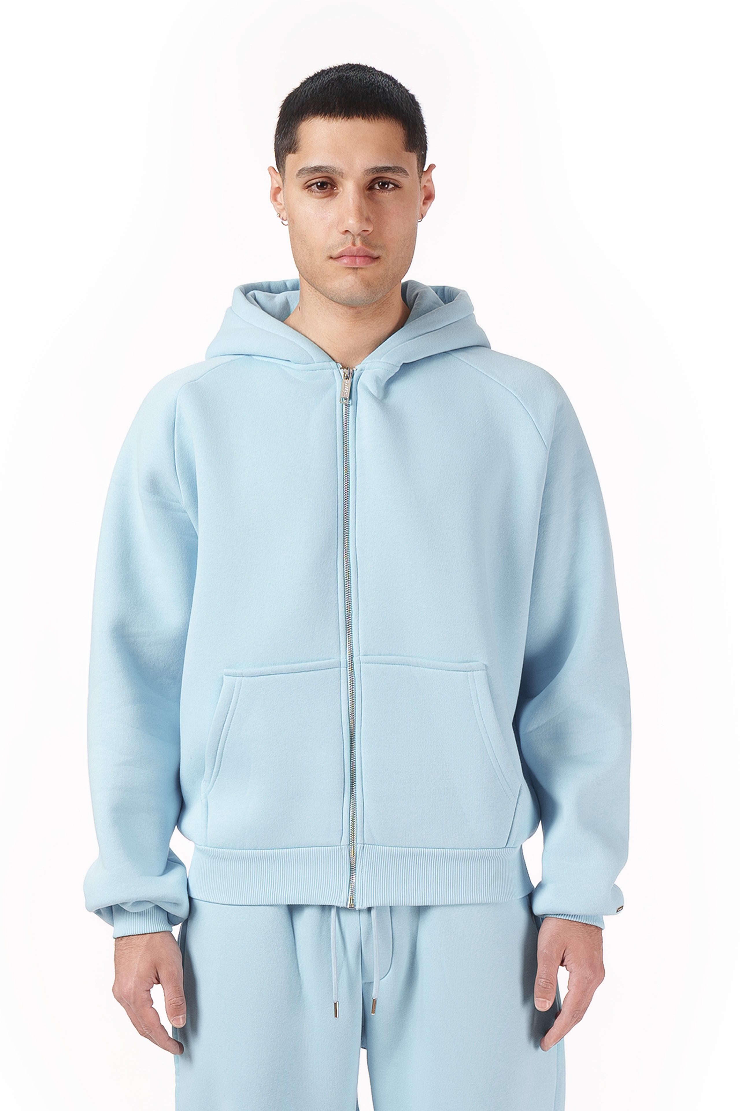 RAGLAN ZIP-HOODIE (ICE BLUE)