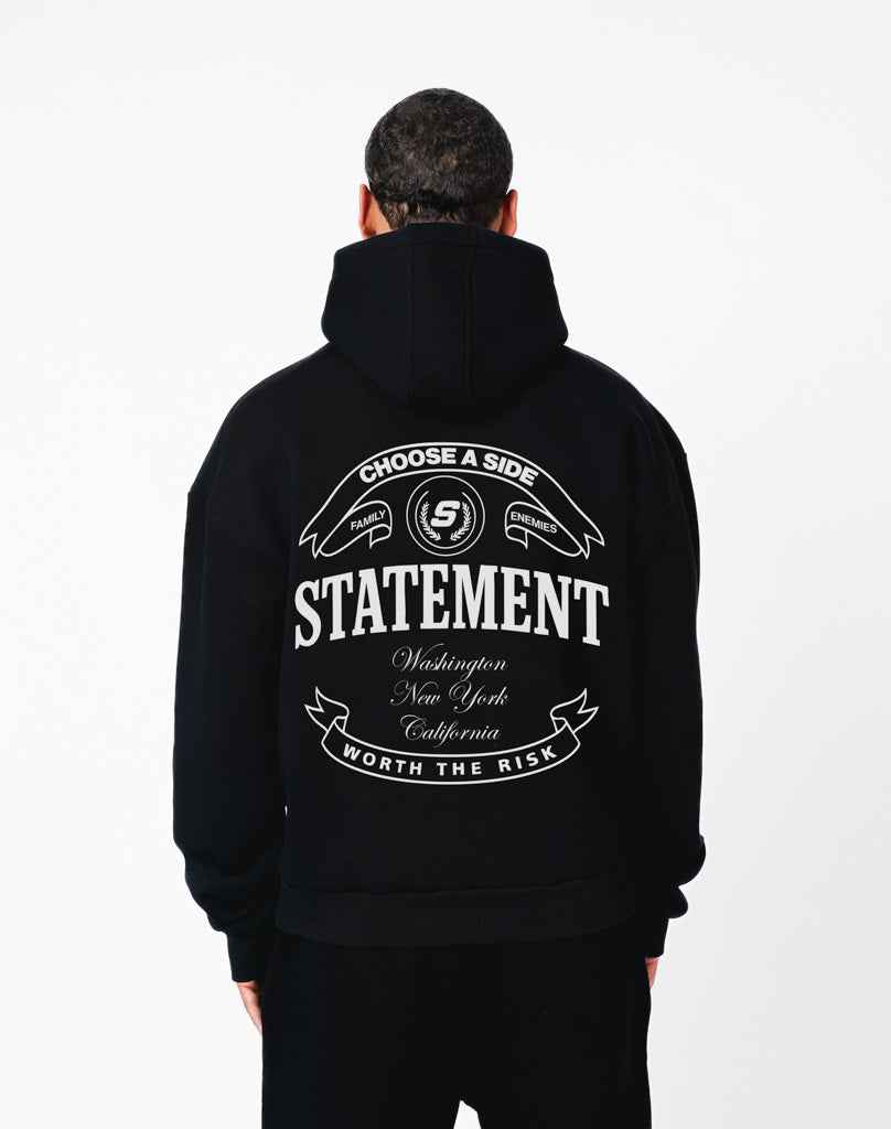 CHOOSE A SIDE HOODIE (BLACK) STATEMENT