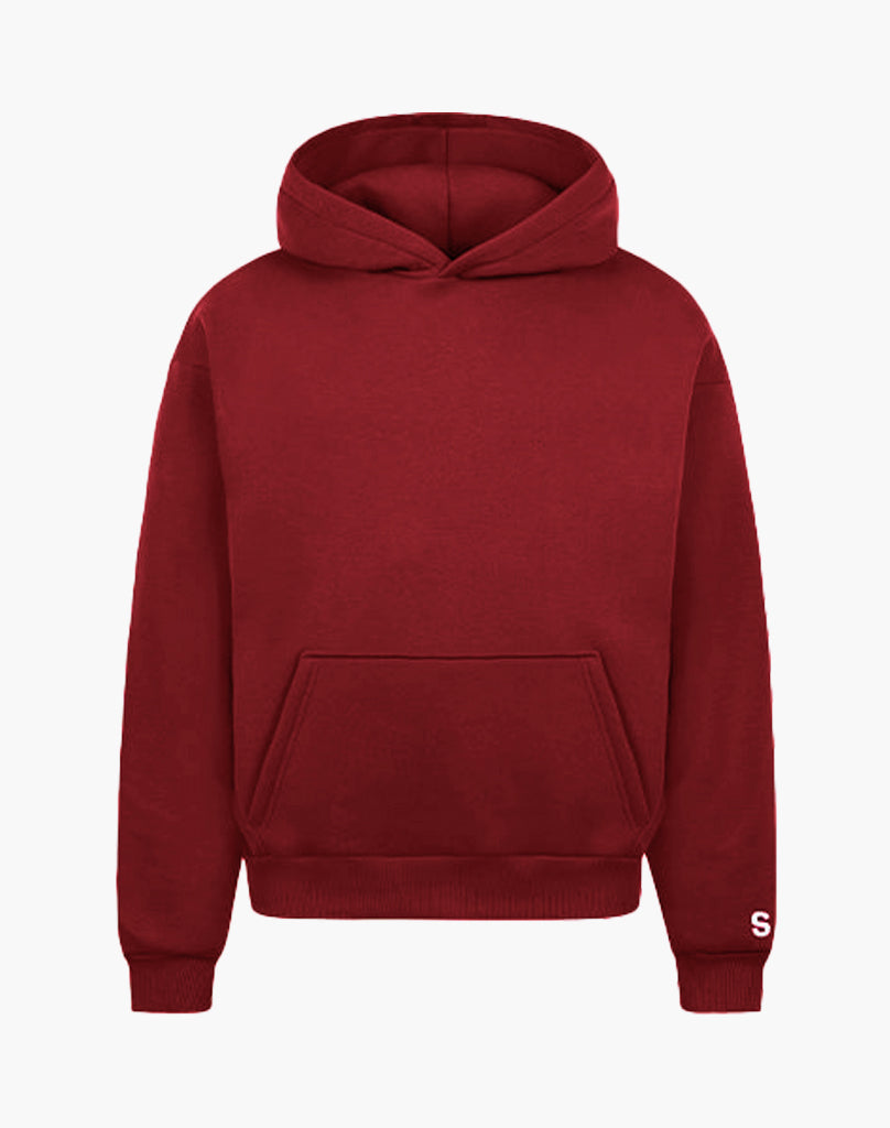 BASIC HOODIE (BURGUNDY)
