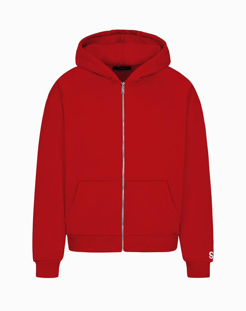 BASIC ZIP-HOODIE (RED)