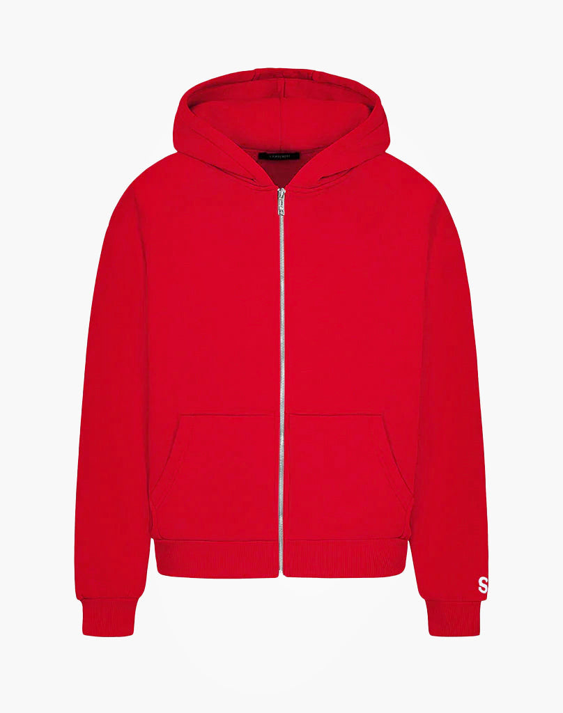 BASIC ZIP-HOODIE (RED) Zip-Hoodie STATEMENT