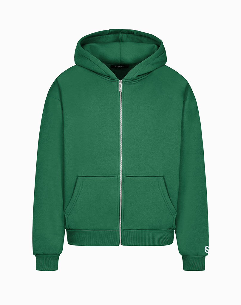 BASIC ZIP-HOODIE (WOOD GREEN)