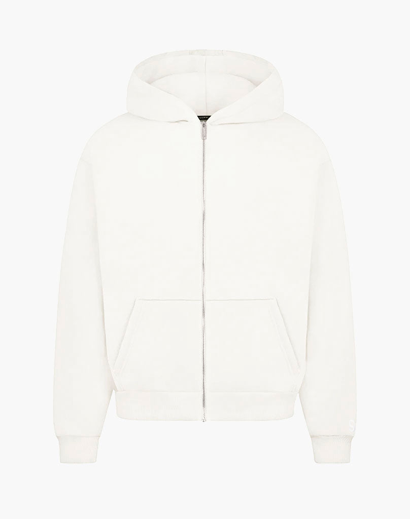 BASIC ZIP-HOODIE (CREAM WHITE) Zip-Hoodie STATEMENT