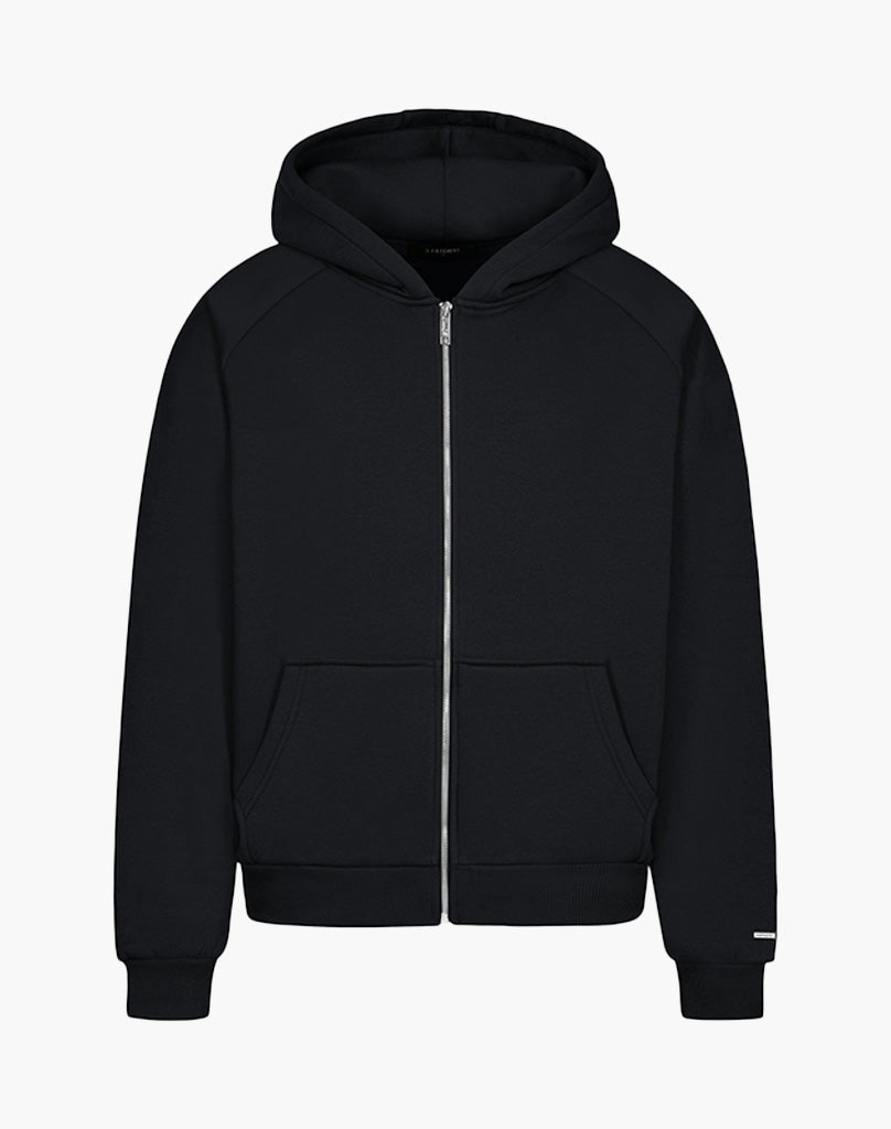 RAGLAN ZIP-HOODIE (BLACK)