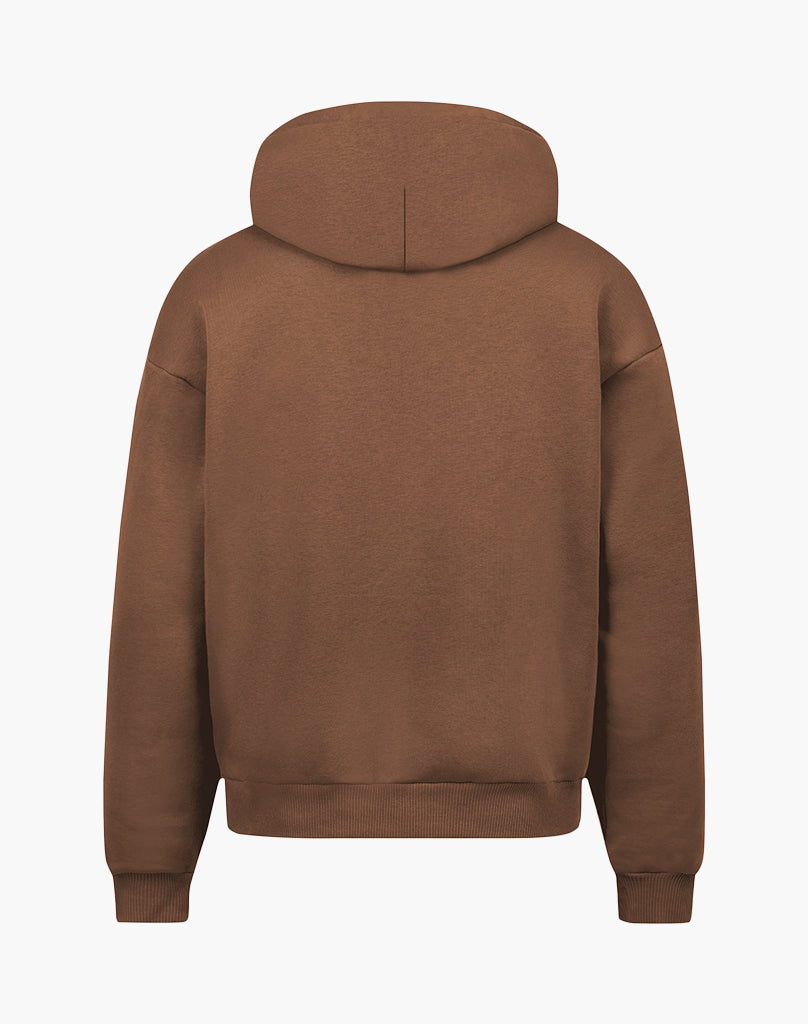 HEAVY BASIC HOODIE (COFFEE BROWN)