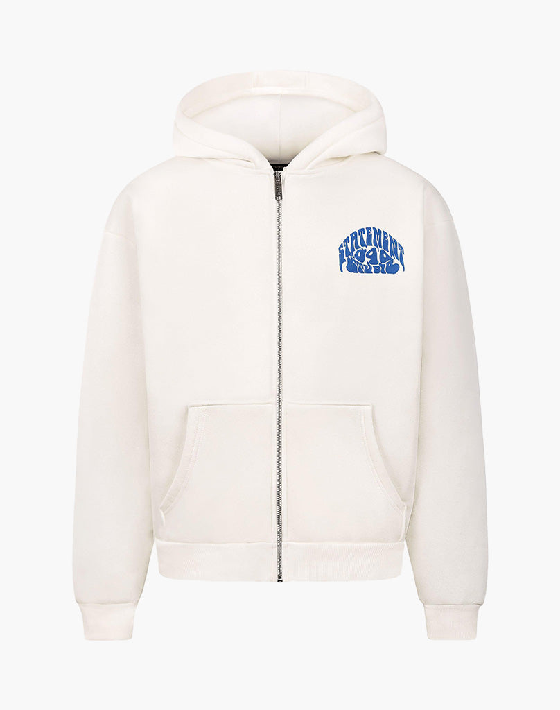 040 STUDIO ZIP-HOODIE CREAM WHITE